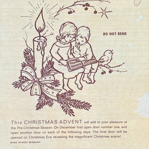 5 Vintage Advent Calendars from West Germany - Picture 4 of 14